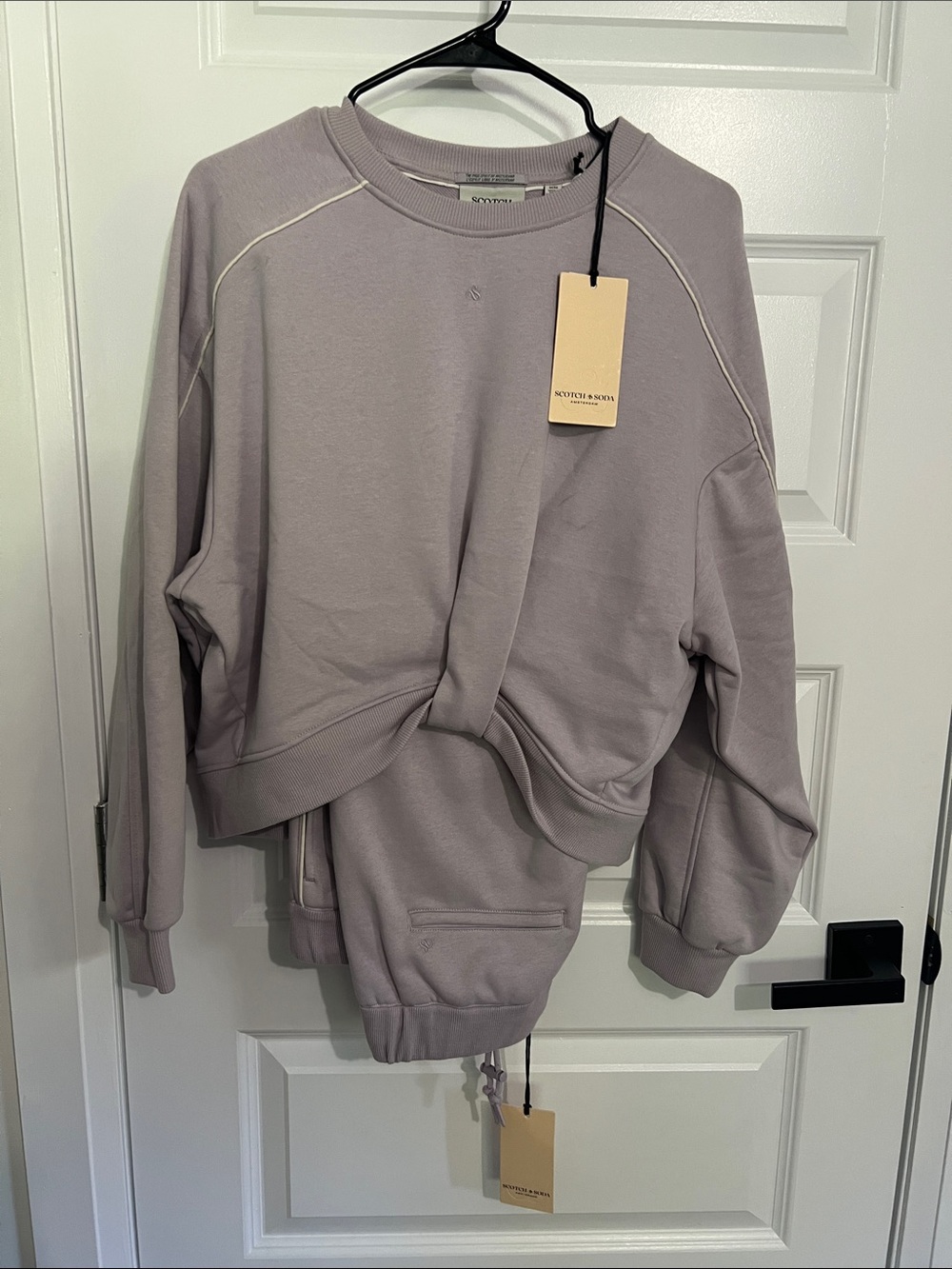 Scotch & Soda Lavender Crewneck Sweater and Wide Leg Pants SET